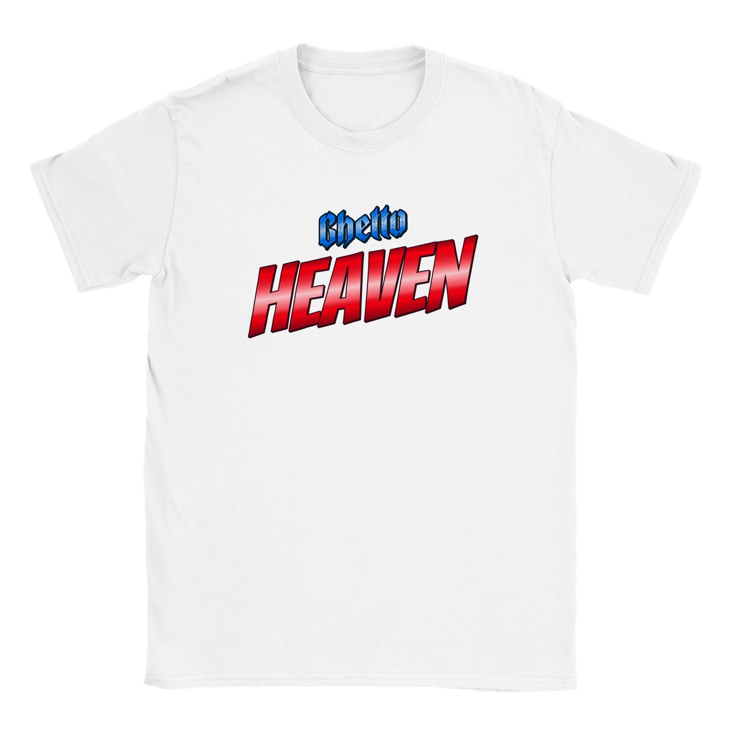 streetwear t -shirts  - Dress Hood Street-Ghetto Heaven  White T-shirt